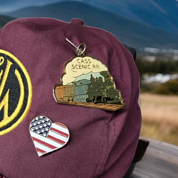 Vintage Norfolk Western Hat Adult Red Otto Strapback‎ Cap With Pins - Picture 2 of 14